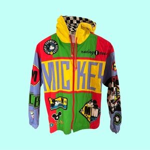 Ultra rare* Mickey formula 1 racing Windbreaker Jacket vintage 90s size medium